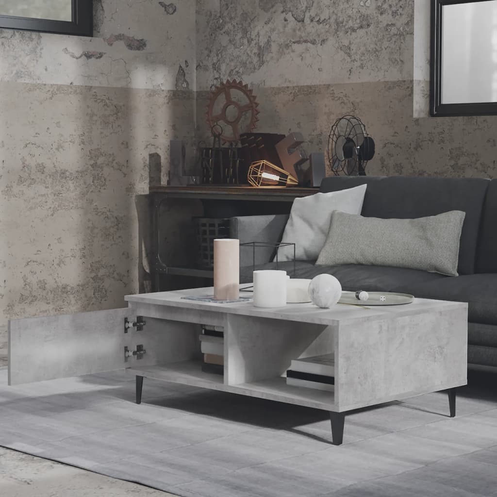 Salongbord Sofabord Betonggrå 90x60x35 cm