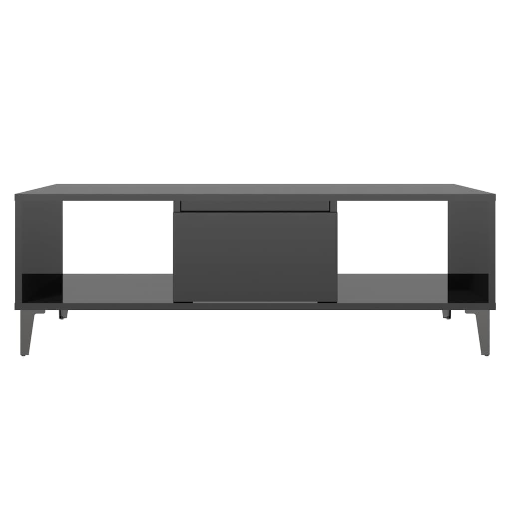 Salongbord Sofabord Høyglans Svart 103,5x60x35 cm