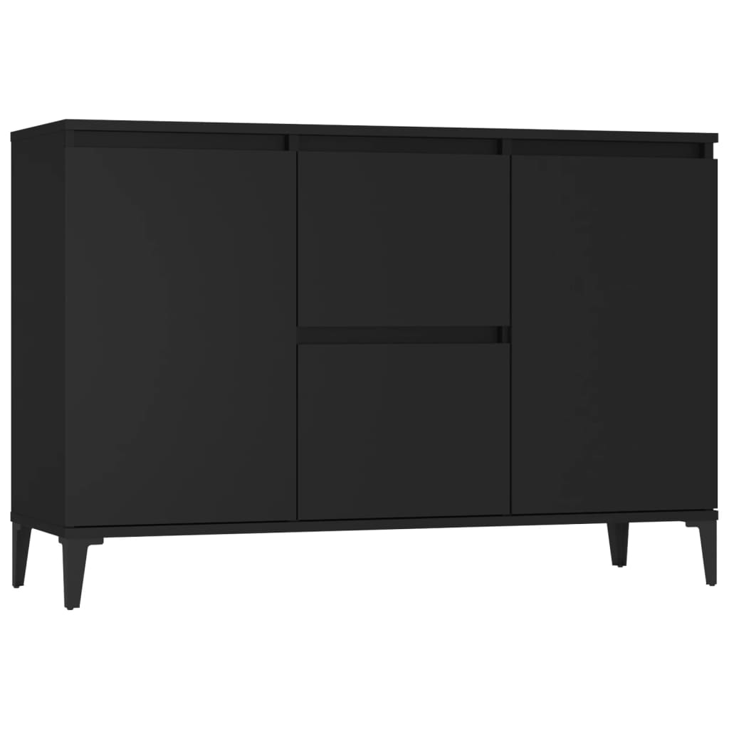 Skjenk Svart Eik 104x35x70 cm