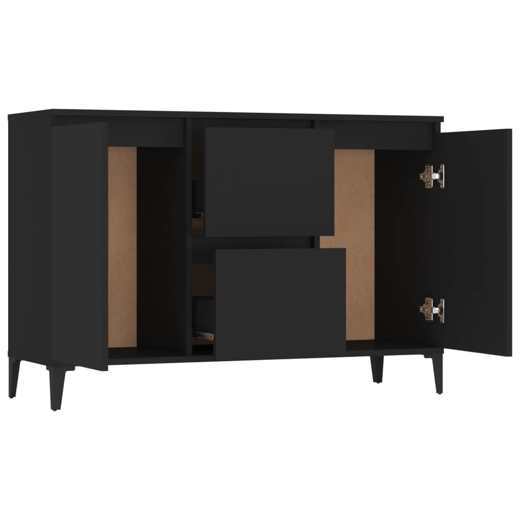 Skjenk Svart Eik 104x35x70 cm
