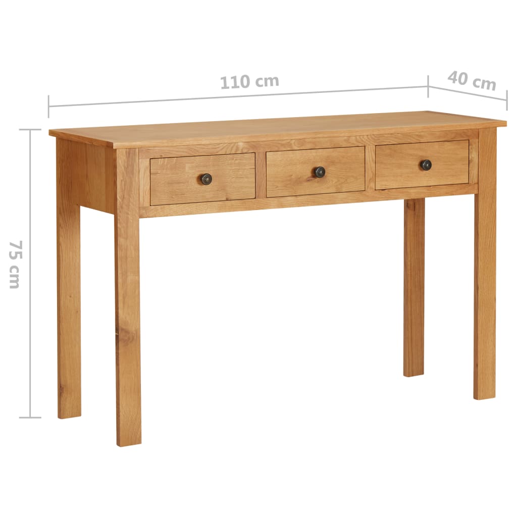 Avlastningsbord Konsollbord Tre 110x40x75 cm heltre eik
