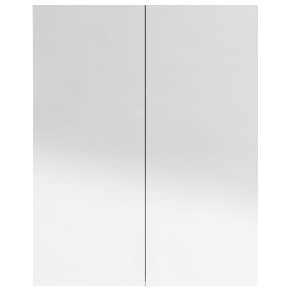 Baderomsspeil Speilskap til bad 60x15x75 cm skinnende Svart