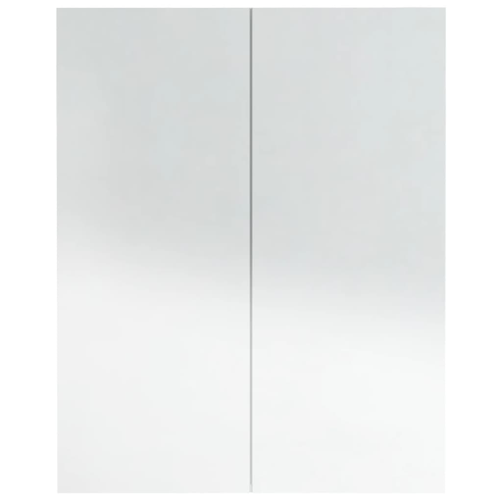 Baderomsspeil Speilskap til bad 60x15x75 cm skinnende Hvit