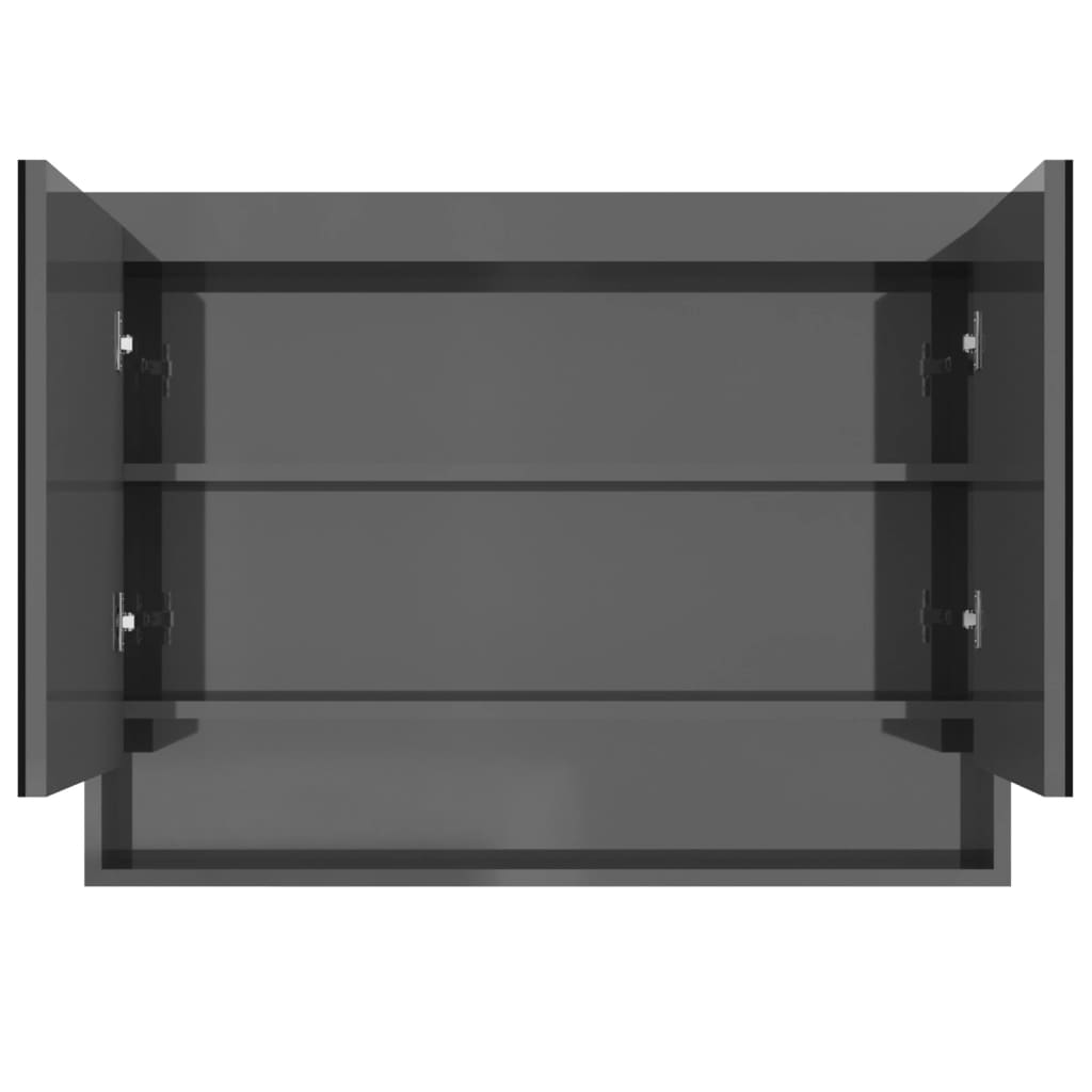 Baderomsspeil Speilskap til bad 80x15x60 cm skinnende grå