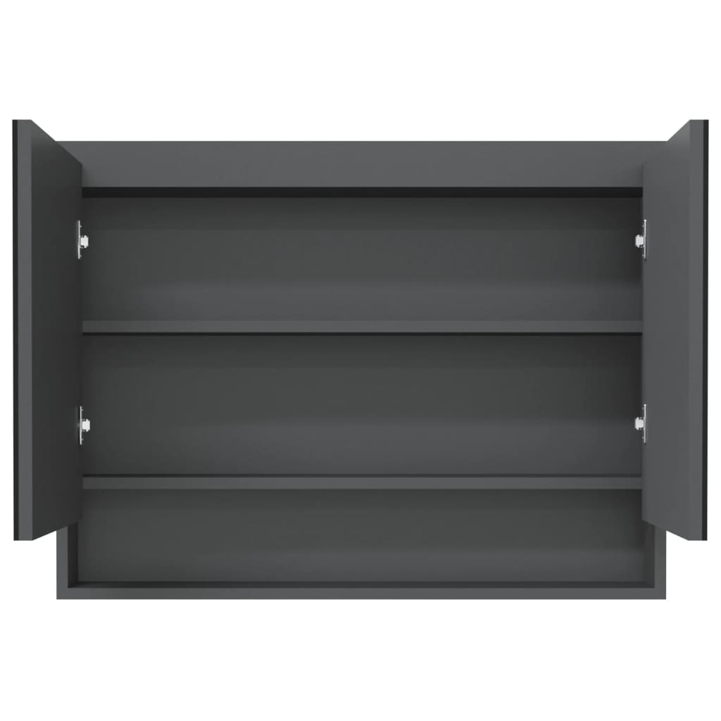 Baderomsspeil Speilskap til bad 80x15x60 cm grå