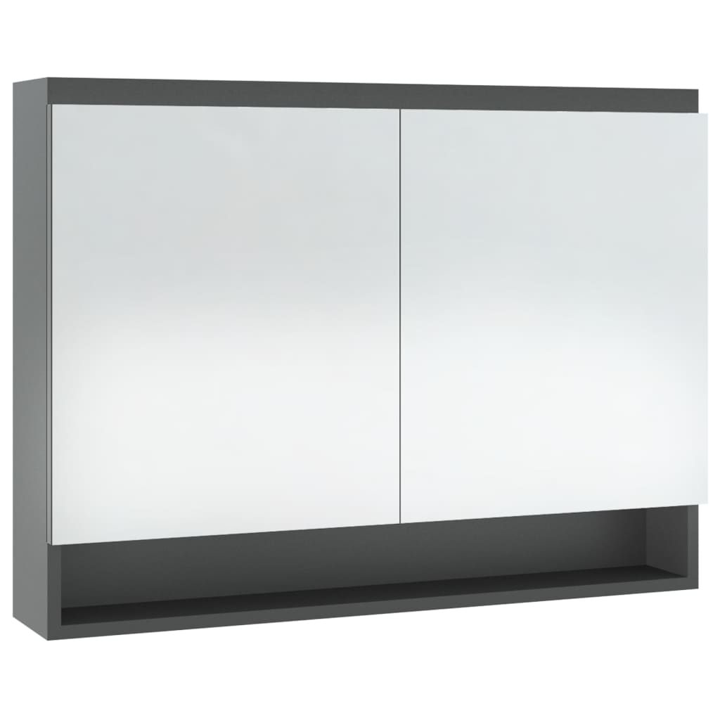 Baderomsspeil Speilskap til bad 80x15x60 cm grå