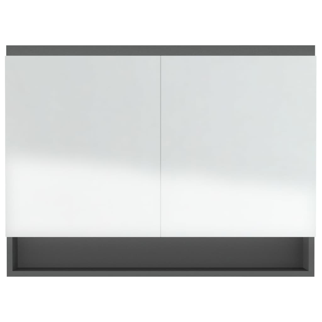 Baderomsspeil Speilskap til bad 80x15x60 cm grå