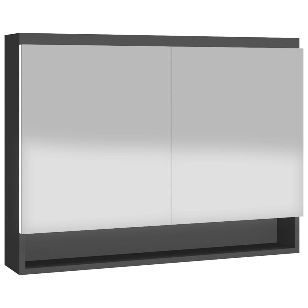 Baderomsspeil Speilskap til bad 80x15x60 cm antrasitt