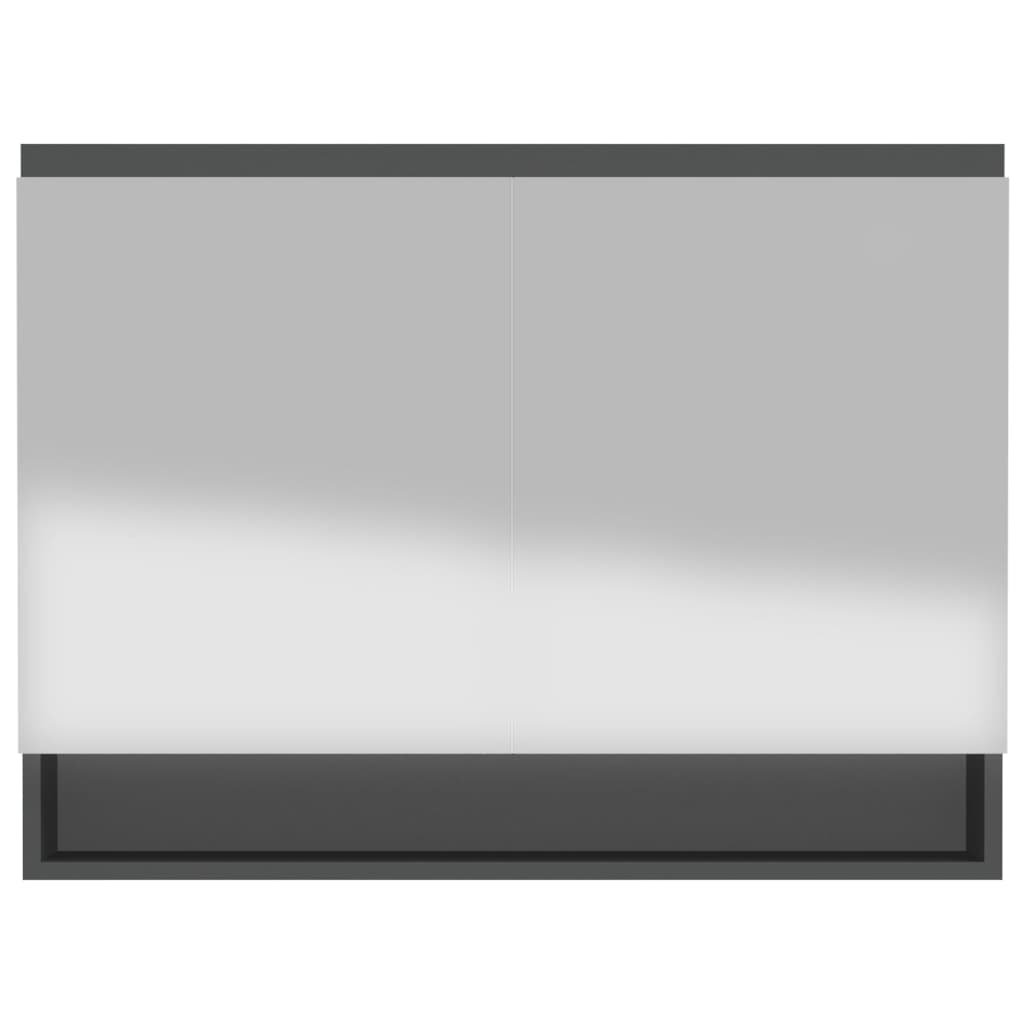Baderomsspeil Speilskap til bad 80x15x60 cm antrasitt