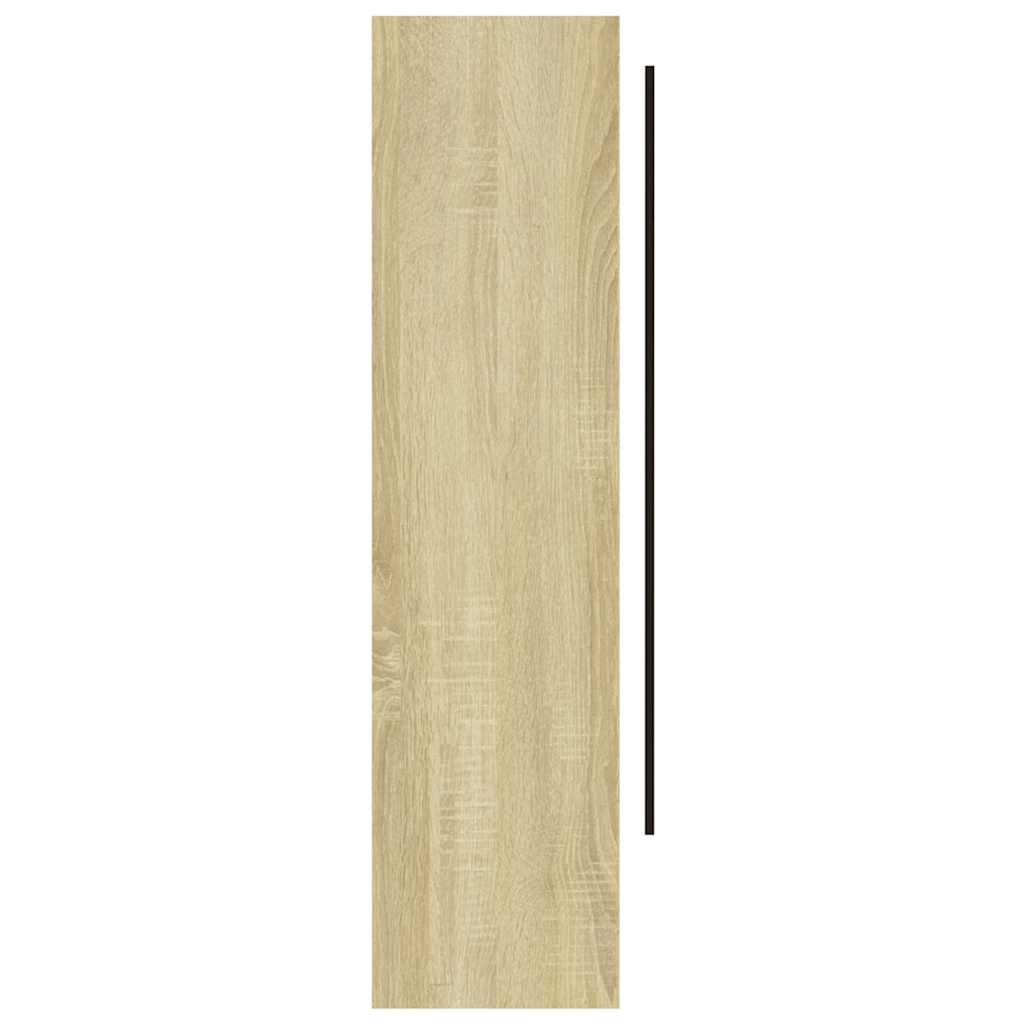 Baderomsspeil Speilskap til bad 80x15x60 cm Hvit og Eik