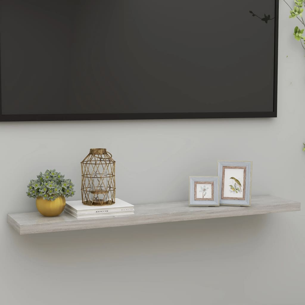 Vegghylle Betonggrå Flytende 120x23,5x3,8 cm