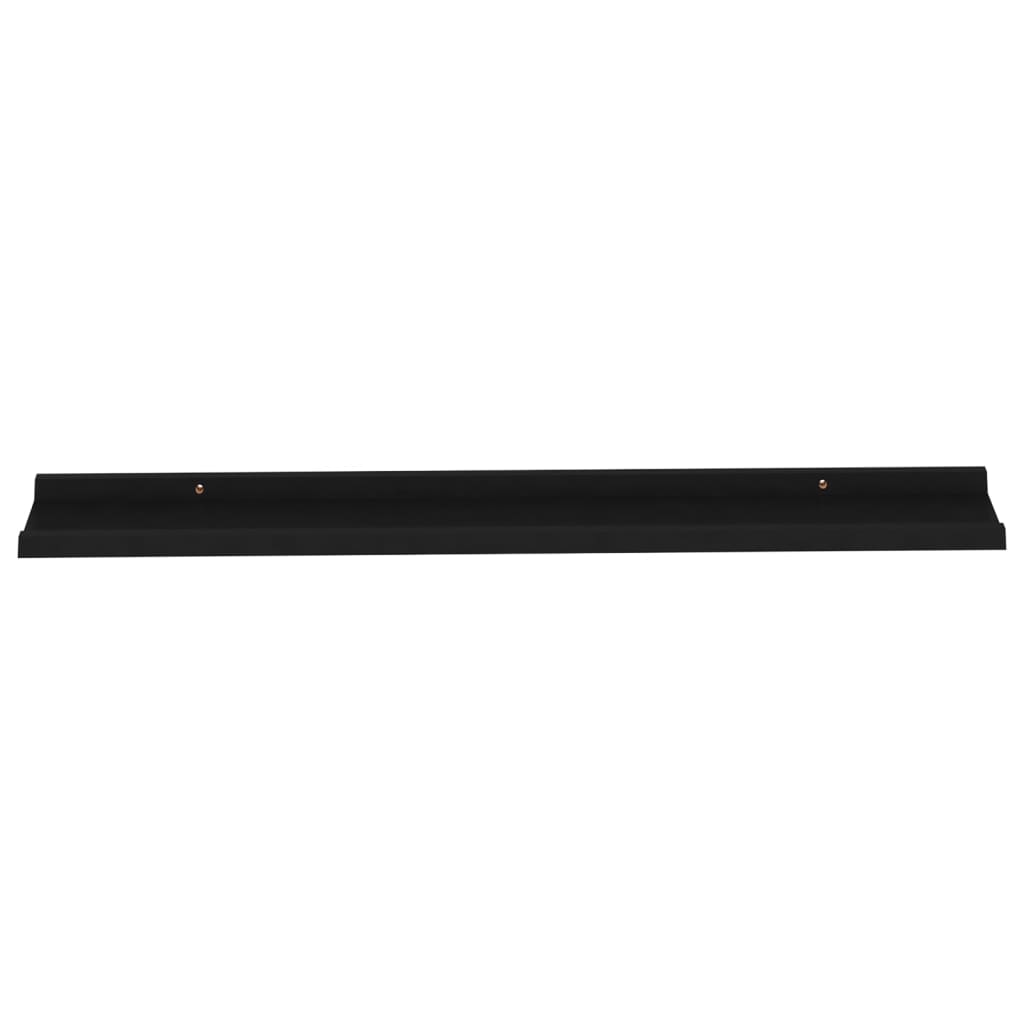 Vegghylle Svart 2 stk 100x9x3 cm