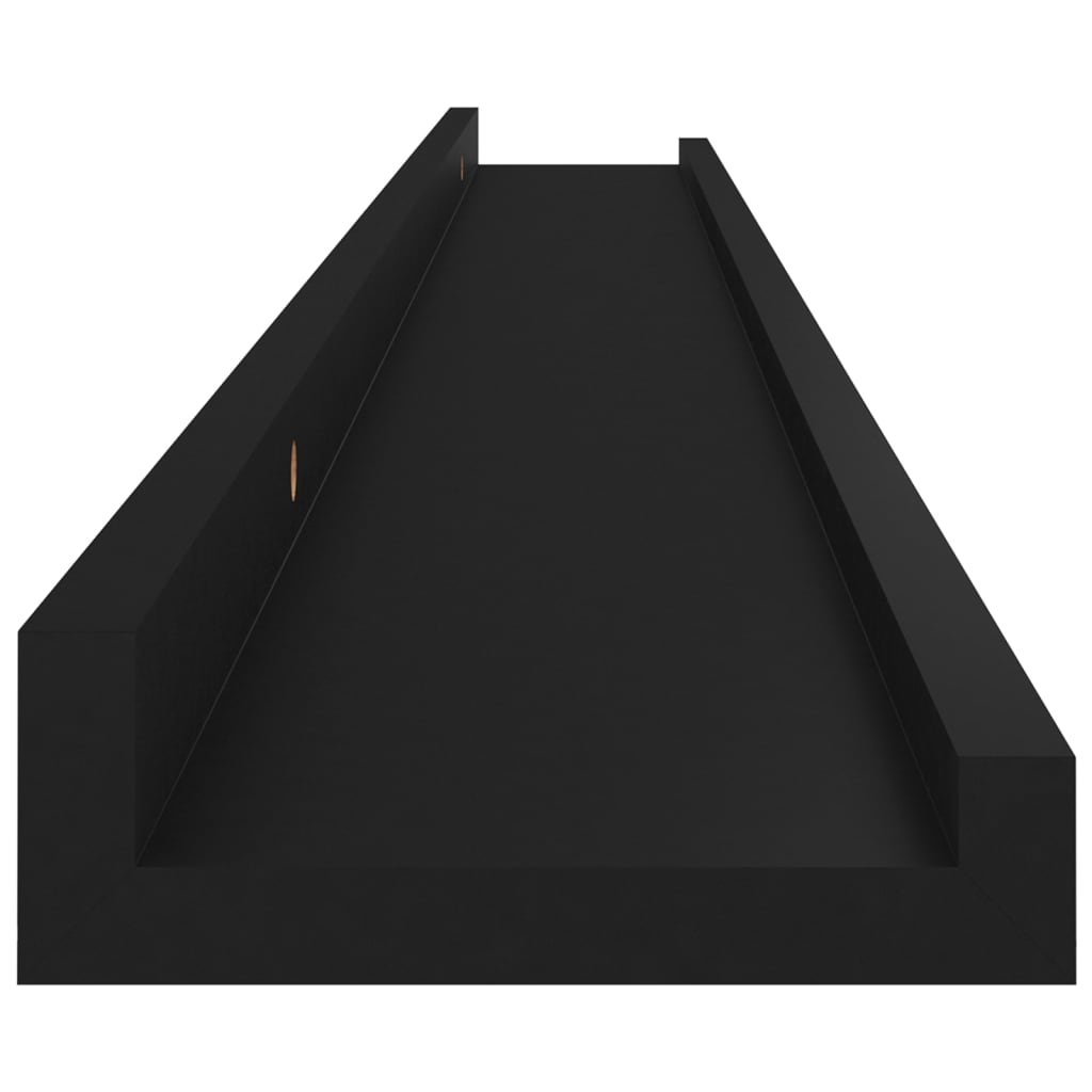 Vegghylle Svart 2 stk 100x9x3 cm