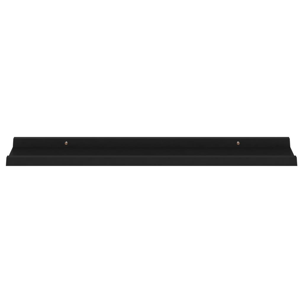 Vegghylle Svart 4 stk 80x9x3 cm