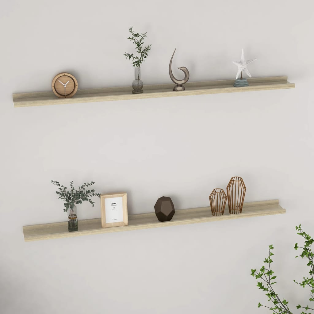 Vegghylle Sonoma Eik 2 stk 115x9x3 cm