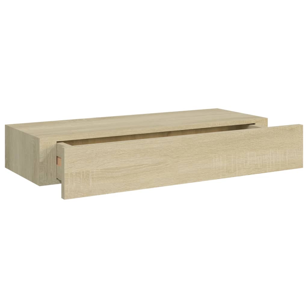 Vegghylle Brun Eik skuffehylle 60x23,5x10 cm MDF