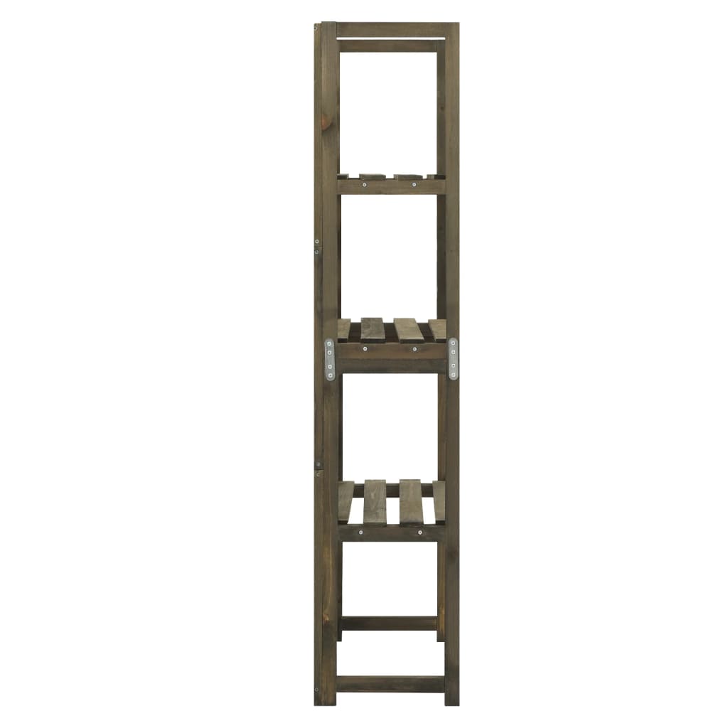 Utendørs Blomsterstativ DIV. med hyller 55x30x140 cm heltre gran grå