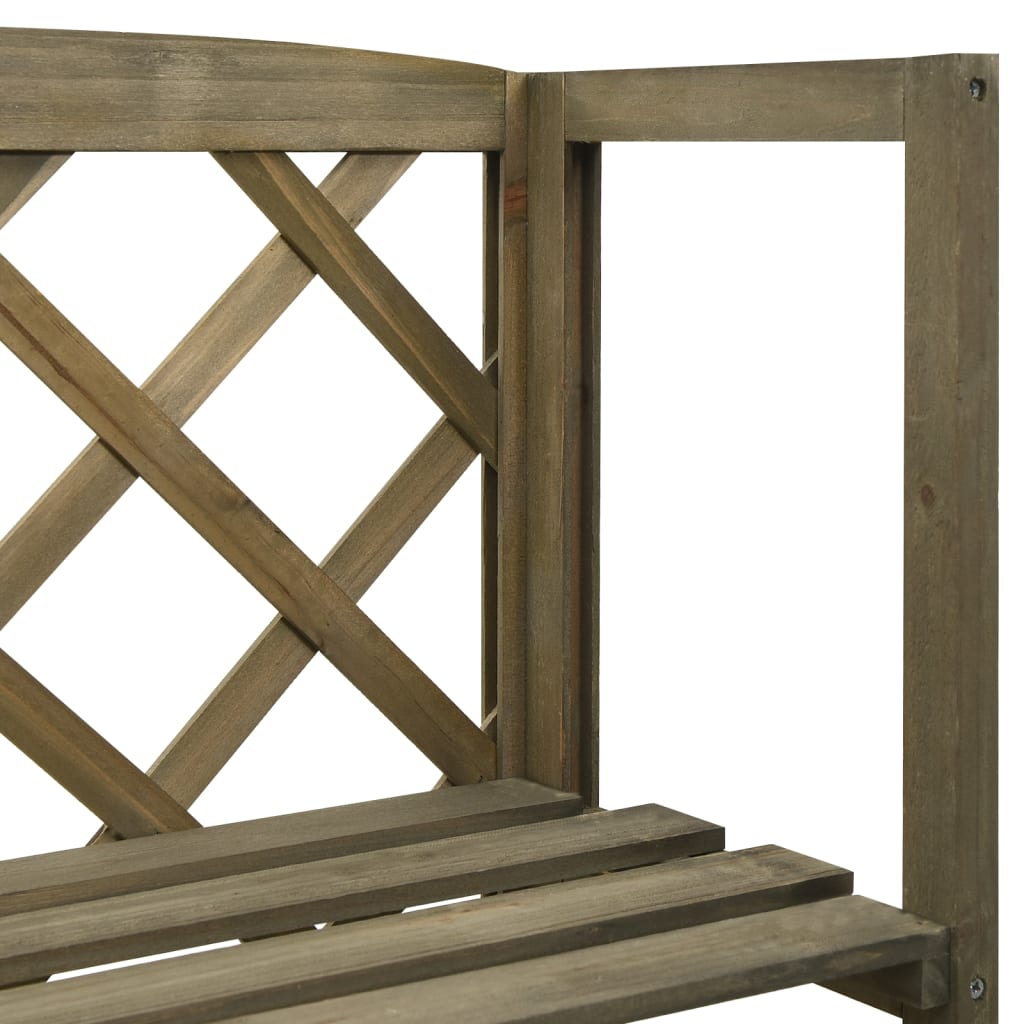 Utendørs Blomsterstativ DIV. med hyller 55x30x140 cm heltre gran grå
