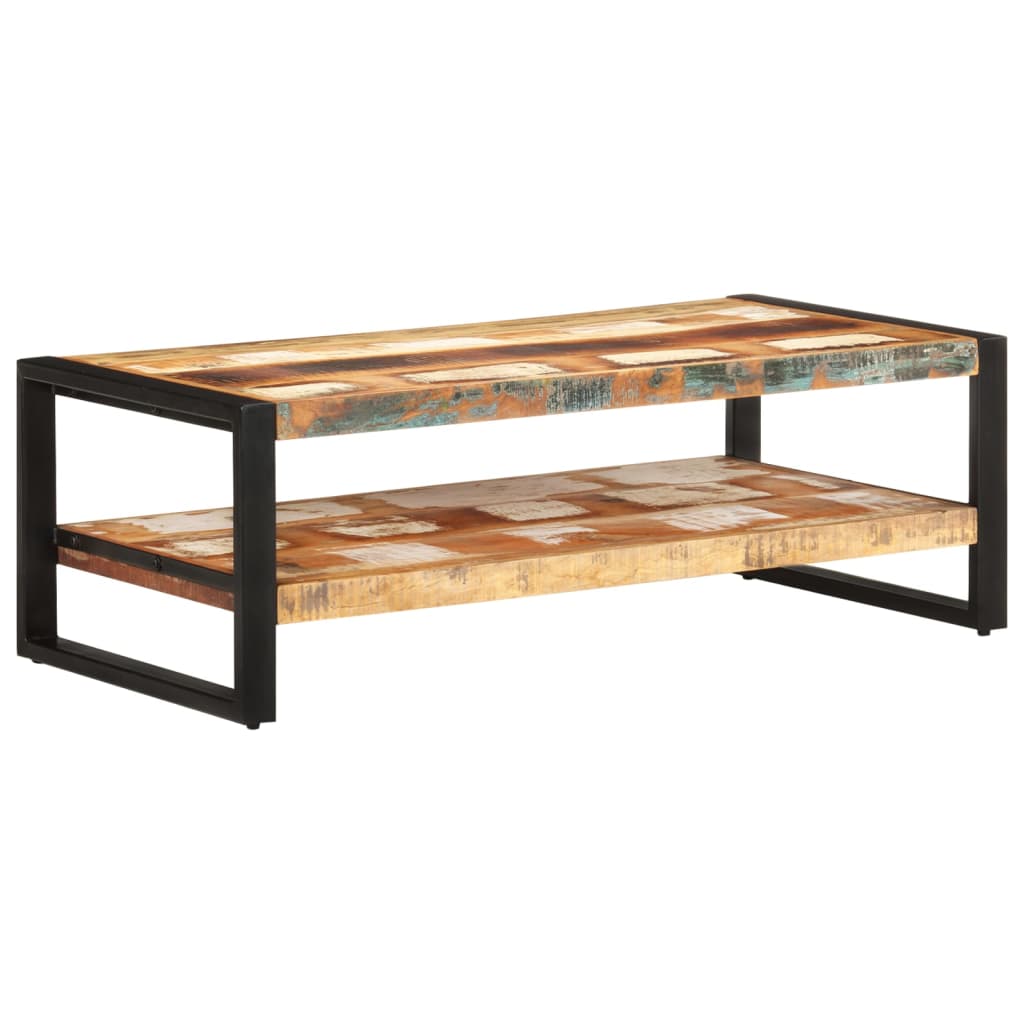 Salongbord Sofabord Tre Gjenvunnet Heltre 120x60x40 cm