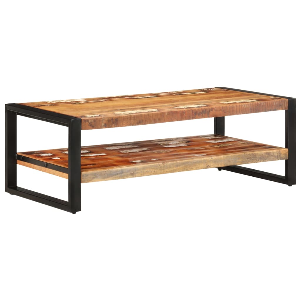 Salongbord Sofabord Tre Gjenvunnet Heltre 120x60x40 cm