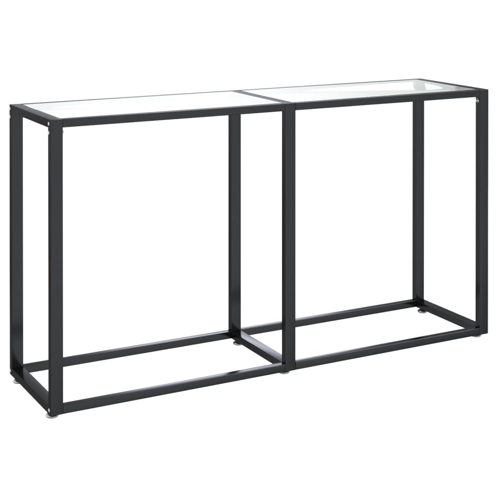 Avlastningsbord konsollbord DIV. gjennomsiktig 140x35x75,5 cm herdet glass