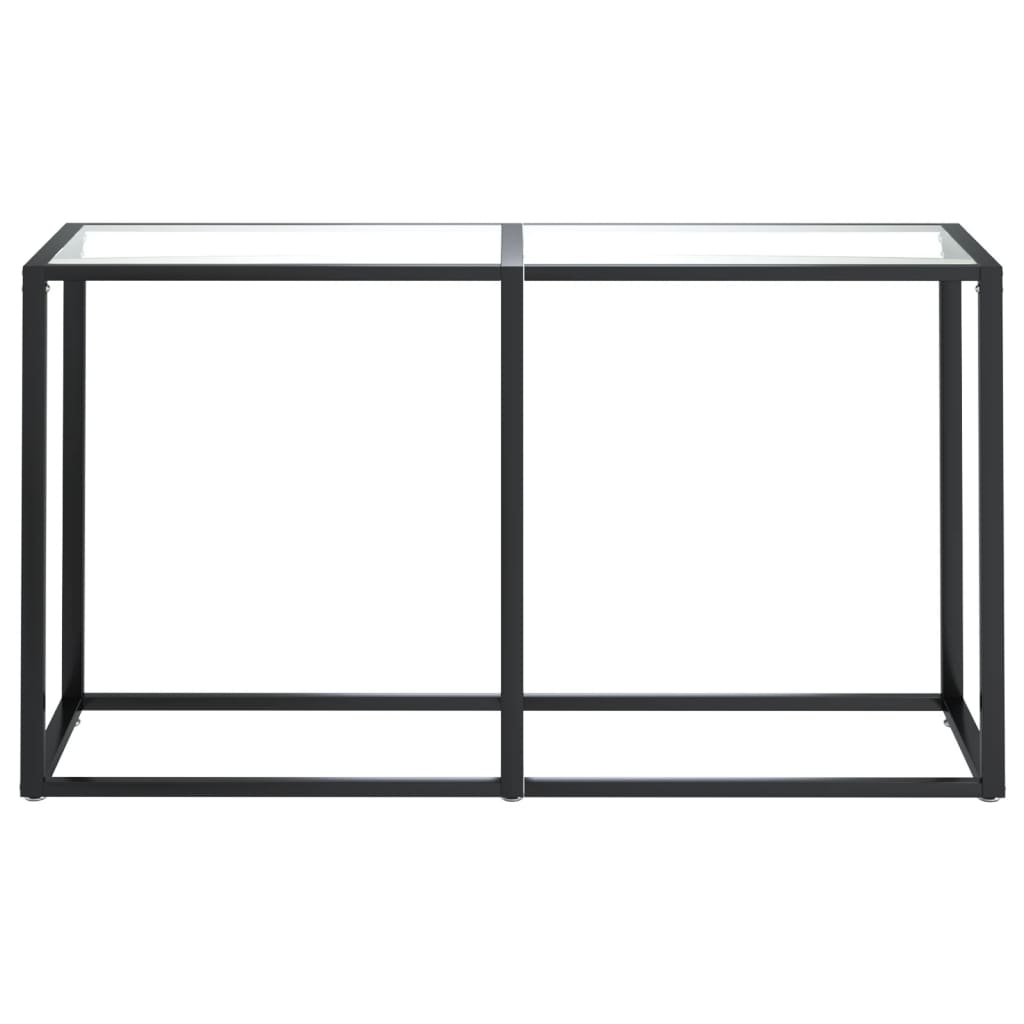 Avlastningsbord konsollbord DIV. gjennomsiktig 140x35x75,5 cm herdet glass