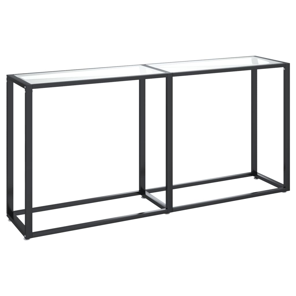 Avlastningsbord konsollbord DIV. gjennomsiktig 160x35x75,5 cm herdet glass