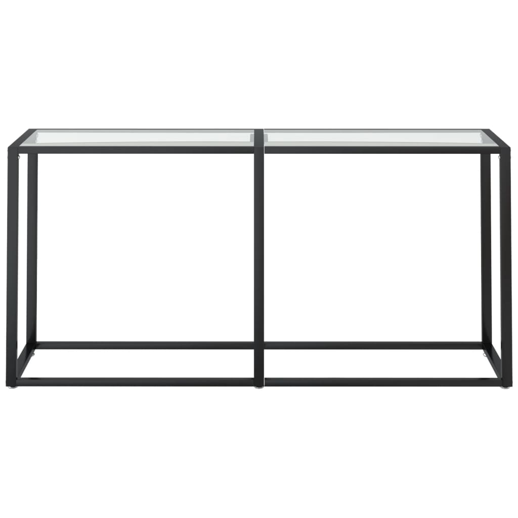 Avlastningsbord konsollbord DIV. gjennomsiktig 160x35x75,5 cm herdet glass