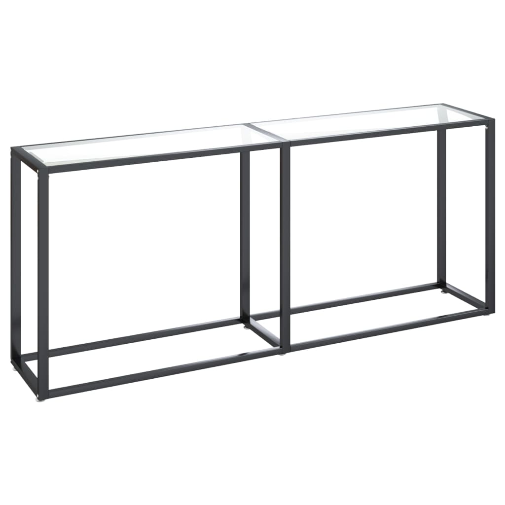Avlastningsbord konsollbord DIV. gjennomsiktig 180x35x75,5 cm herdet glass