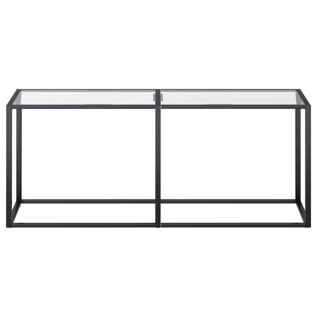 Avlastningsbord konsollbord DIV. gjennomsiktig 180x35x75,5 cm herdet glass