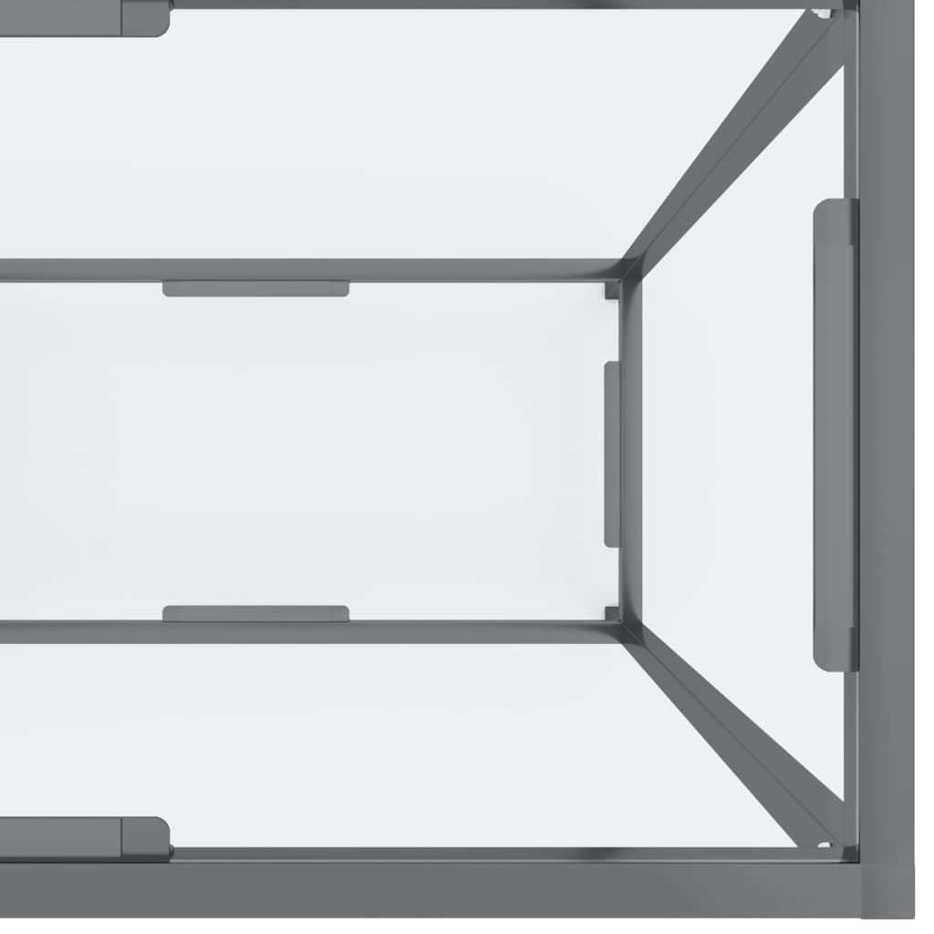 Avlastningsbord konsollbord DIV. gjennomsiktig 140x35x75,5 cm herdet glass