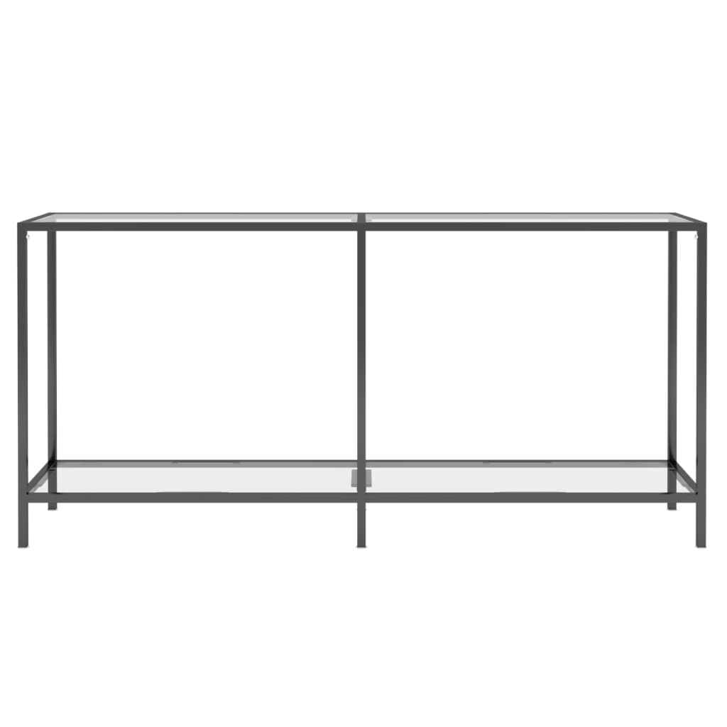 Avlastningsbord konsollbord DIV. gjennomsiktig 160x35x75,5 cm herdet glass