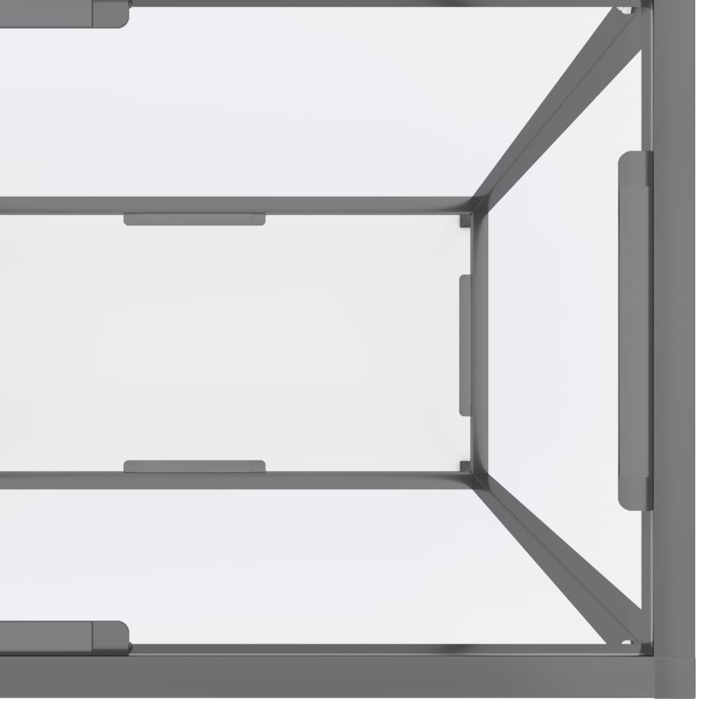 Avlastningsbord konsollbord DIV. gjennomsiktig 160x35x75,5 cm herdet glass