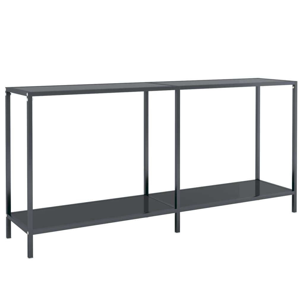 Avlastningsbord Konsollbord Svart 160x35x75,5 cm herdet glass