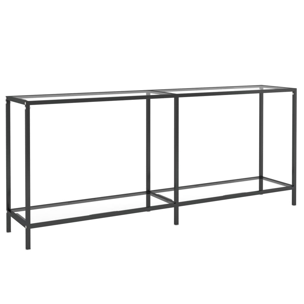 Avlastningsbord Konsollbord DIV. gjennomsiktig 180x35x75,5 cm herdet glass
