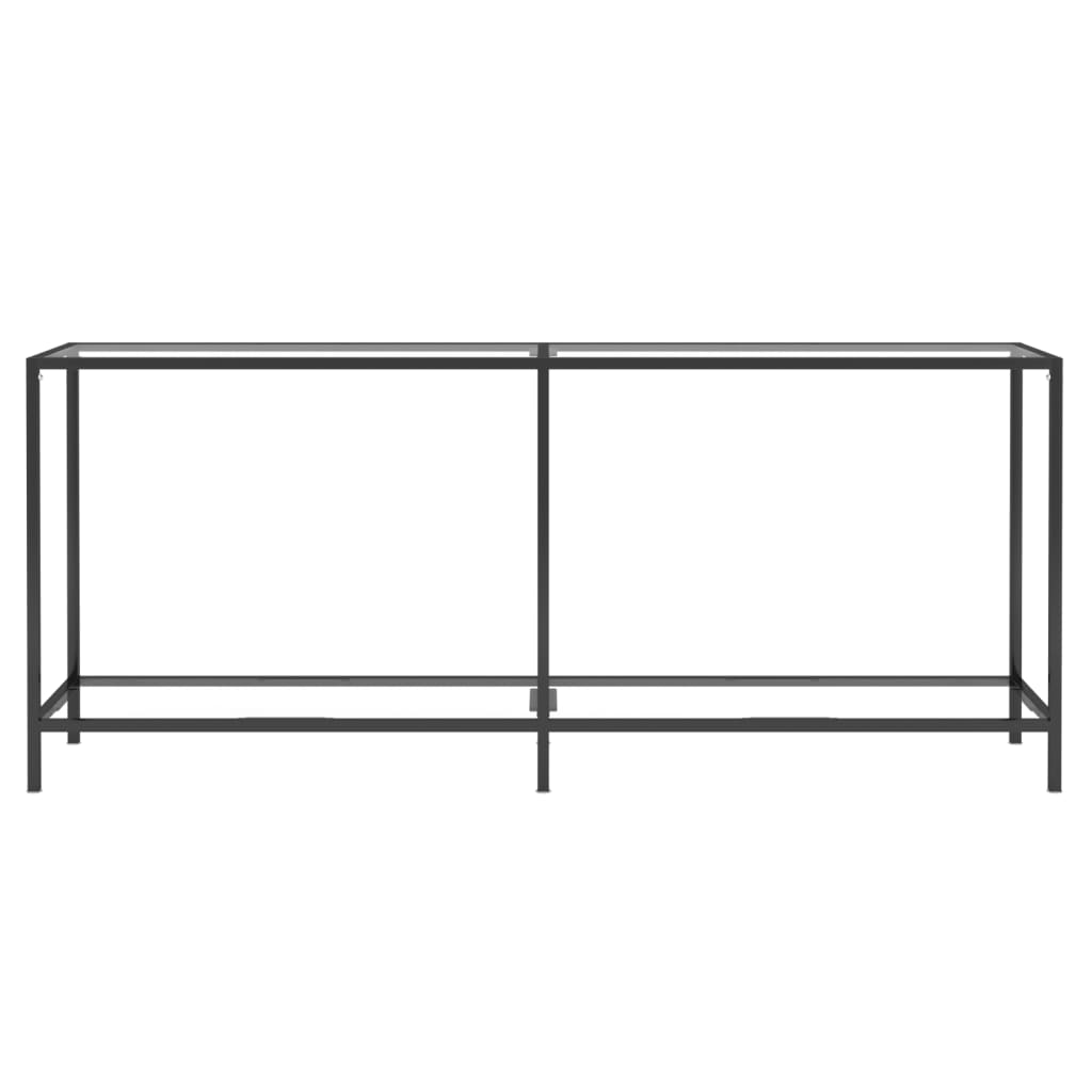 Avlastningsbord Konsollbord DIV. gjennomsiktig 180x35x75,5 cm herdet glass