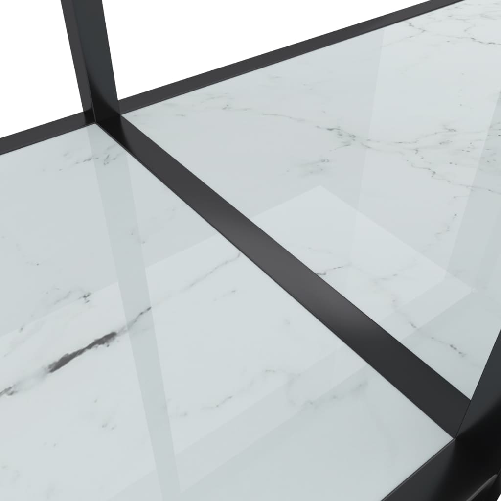 Avlastningsbord Konsollbord Hvit 200x35x75,5 cm herdet glass