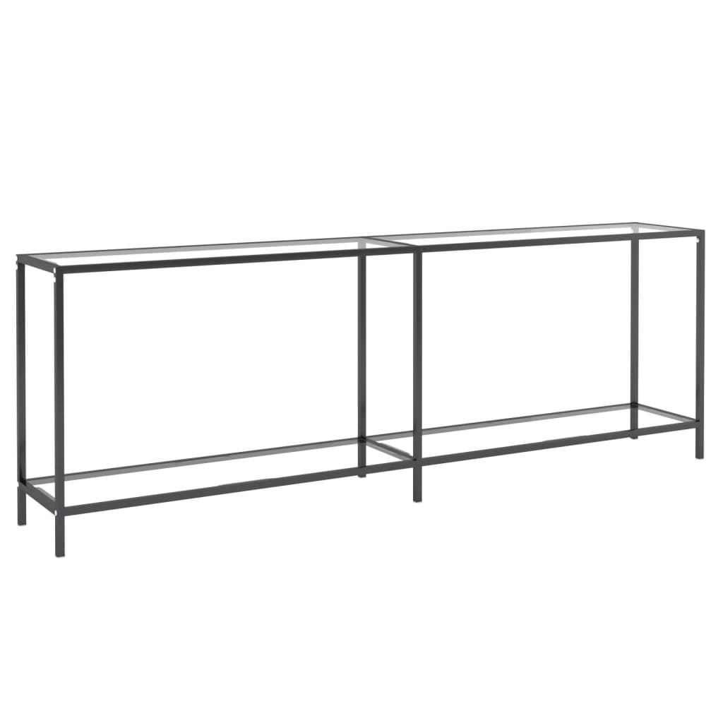 Avlastningsbord Konsollbord DIV. gjennomsiktig 220x35x75,5 cm herdet glass