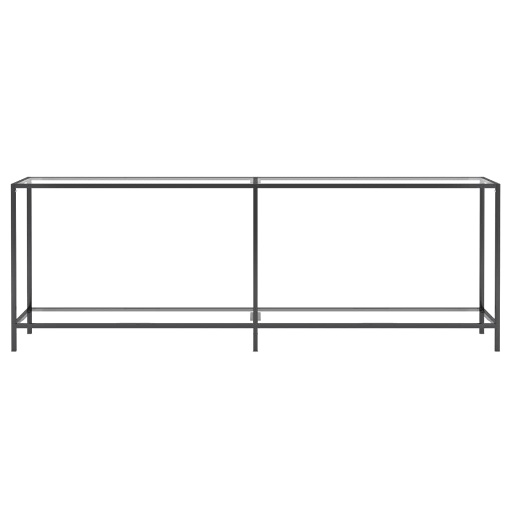 Avlastningsbord Konsollbord DIV. gjennomsiktig 220x35x75,5 cm herdet glass