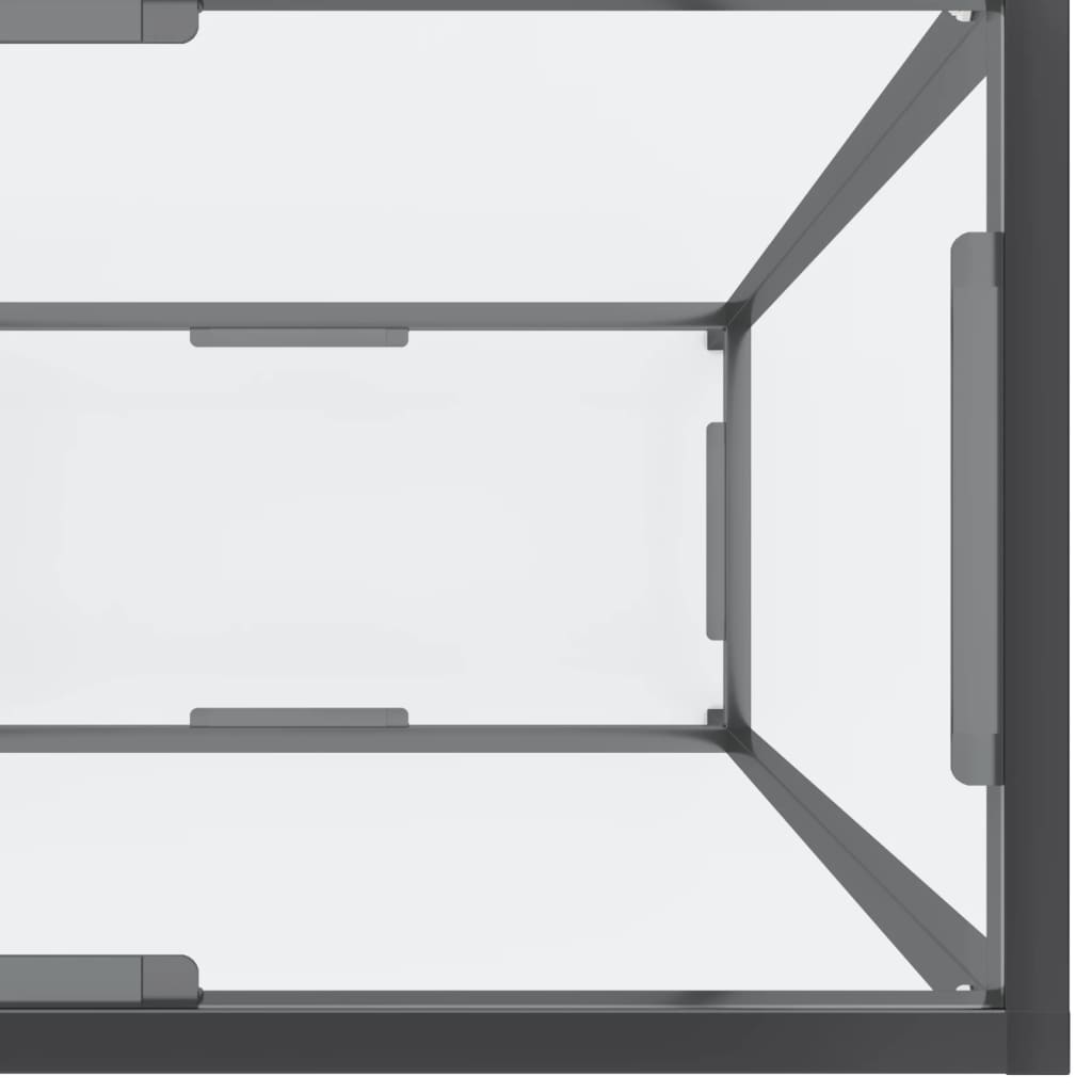 Avlastningsbord Konsollbord DIV. gjennomsiktig 220x35x75,5 cm herdet glass