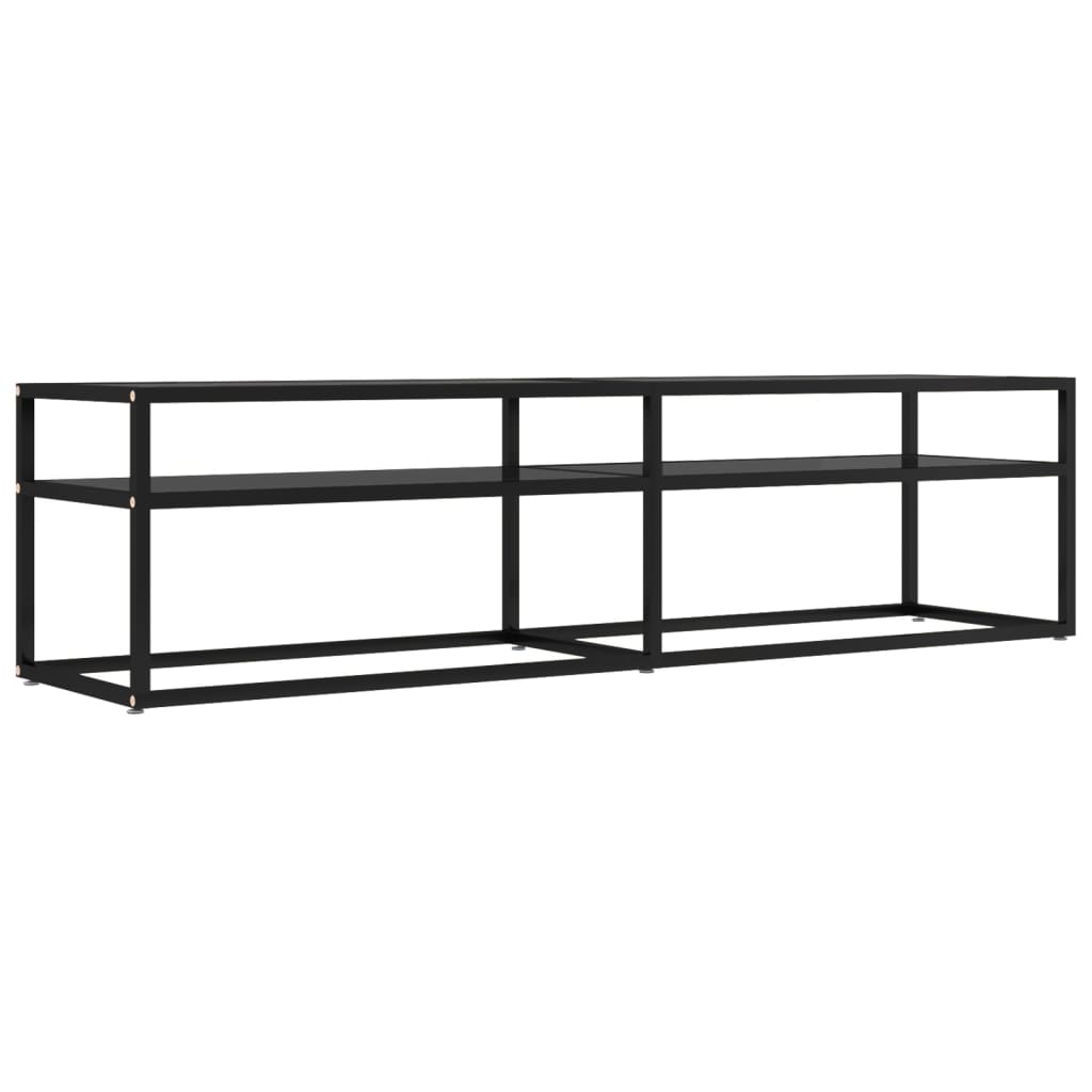 TV-Møbel Svart TV-benk 160x40x40,5 cm herdet glass