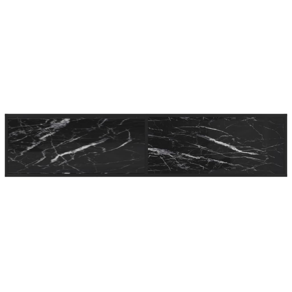 TV-Møbel Svart TV-benk marmor 180x40x40,5 cm herdet glass