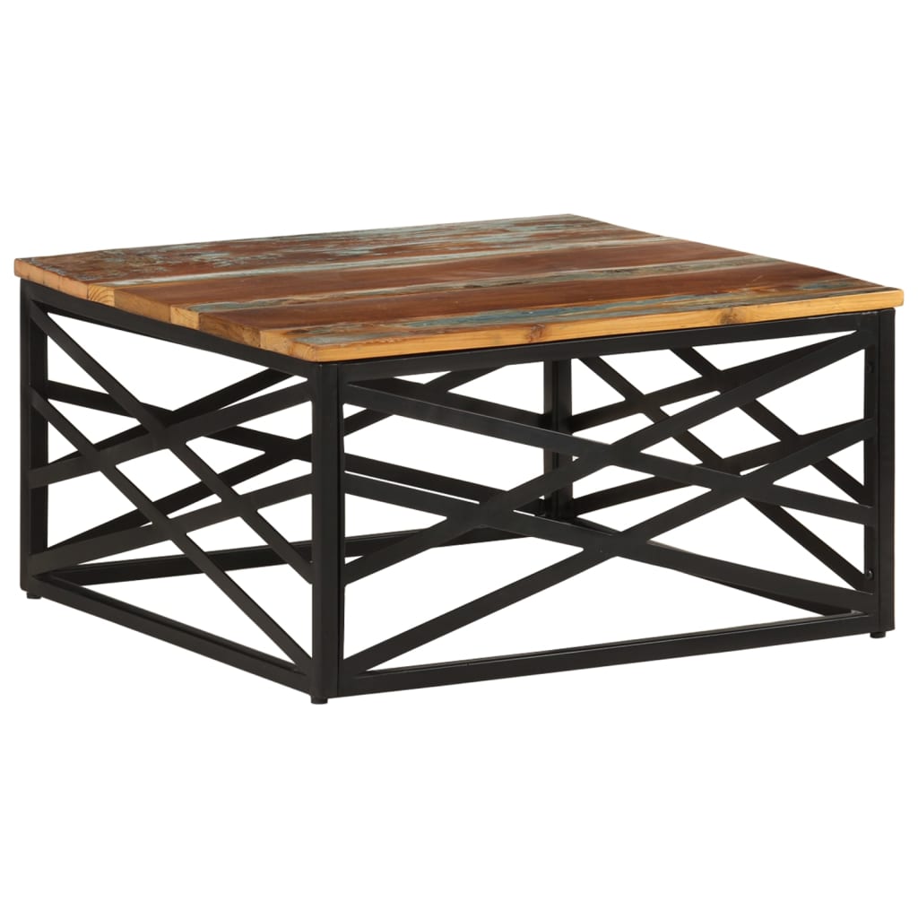 Salongbord Sofabord Tre 68x68x35 cm gjenvunnet heltre