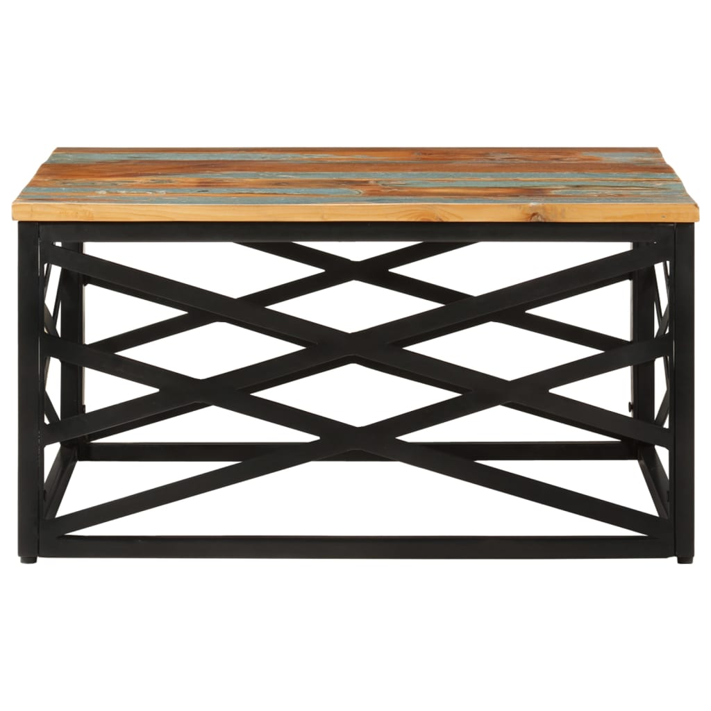 Salongbord Sofabord Tre 68x68x35 cm gjenvunnet heltre