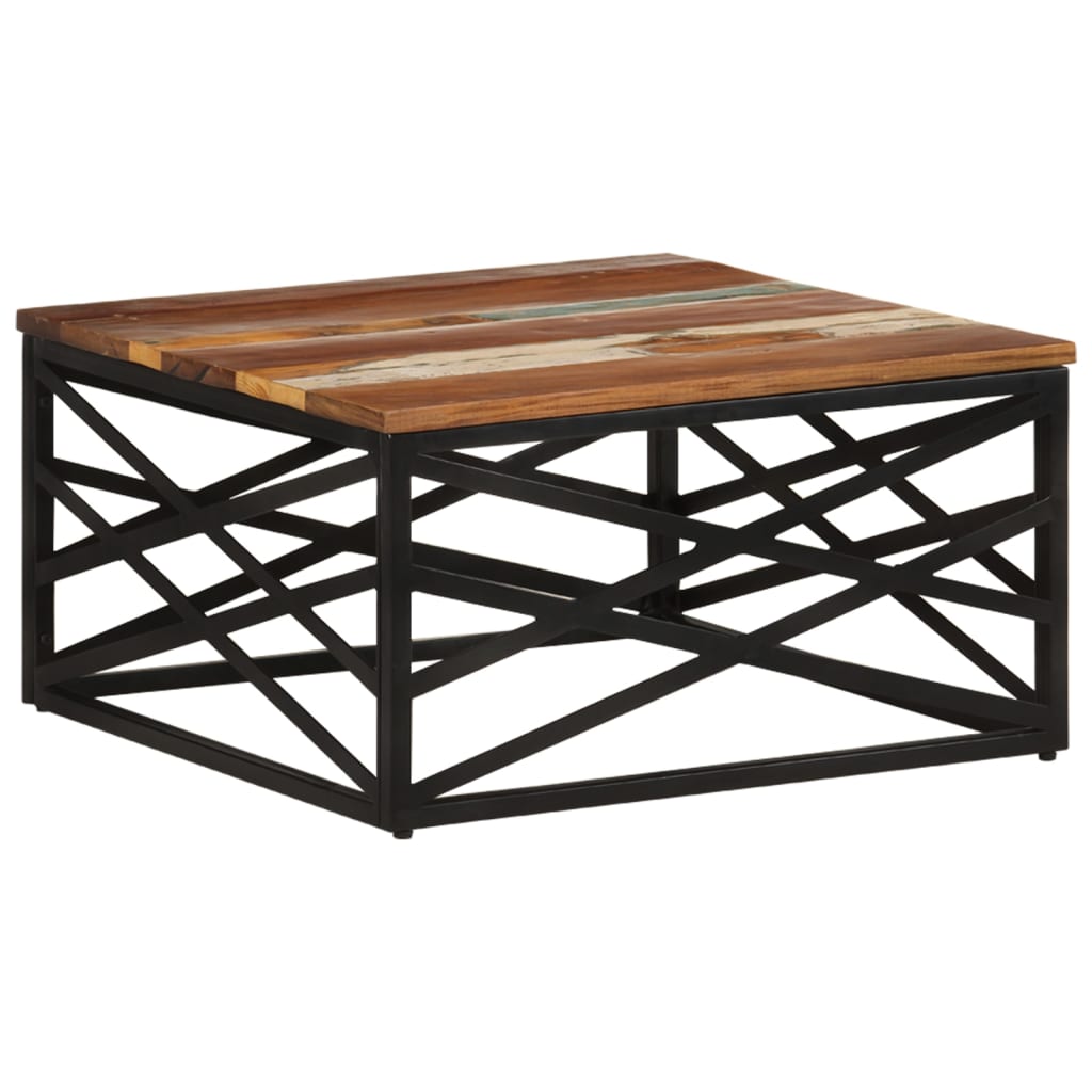 Salongbord Sofabord Tre 68x68x35 cm gjenvunnet heltre