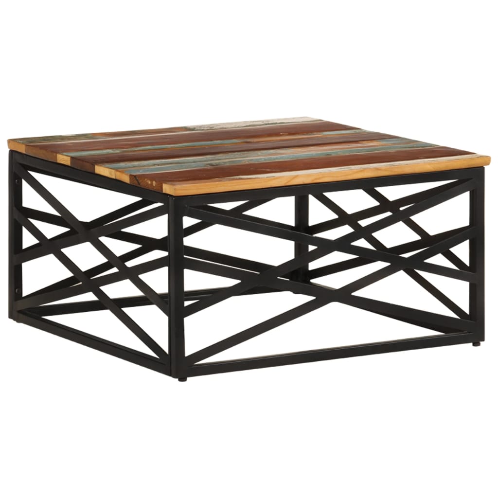 Salongbord Sofabord Tre 68x68x35 cm gjenvunnet heltre