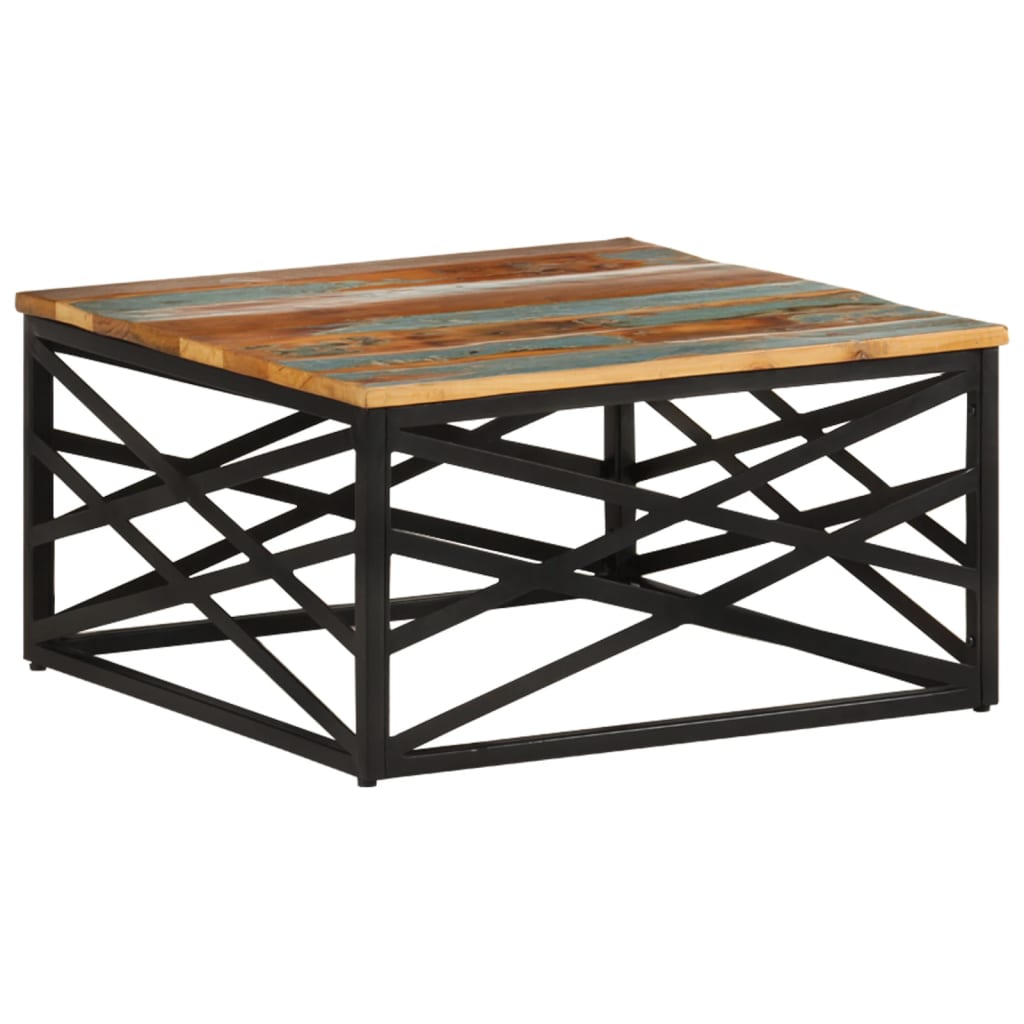 Salongbord Sofabord Tre 68x68x35 cm gjenvunnet heltre