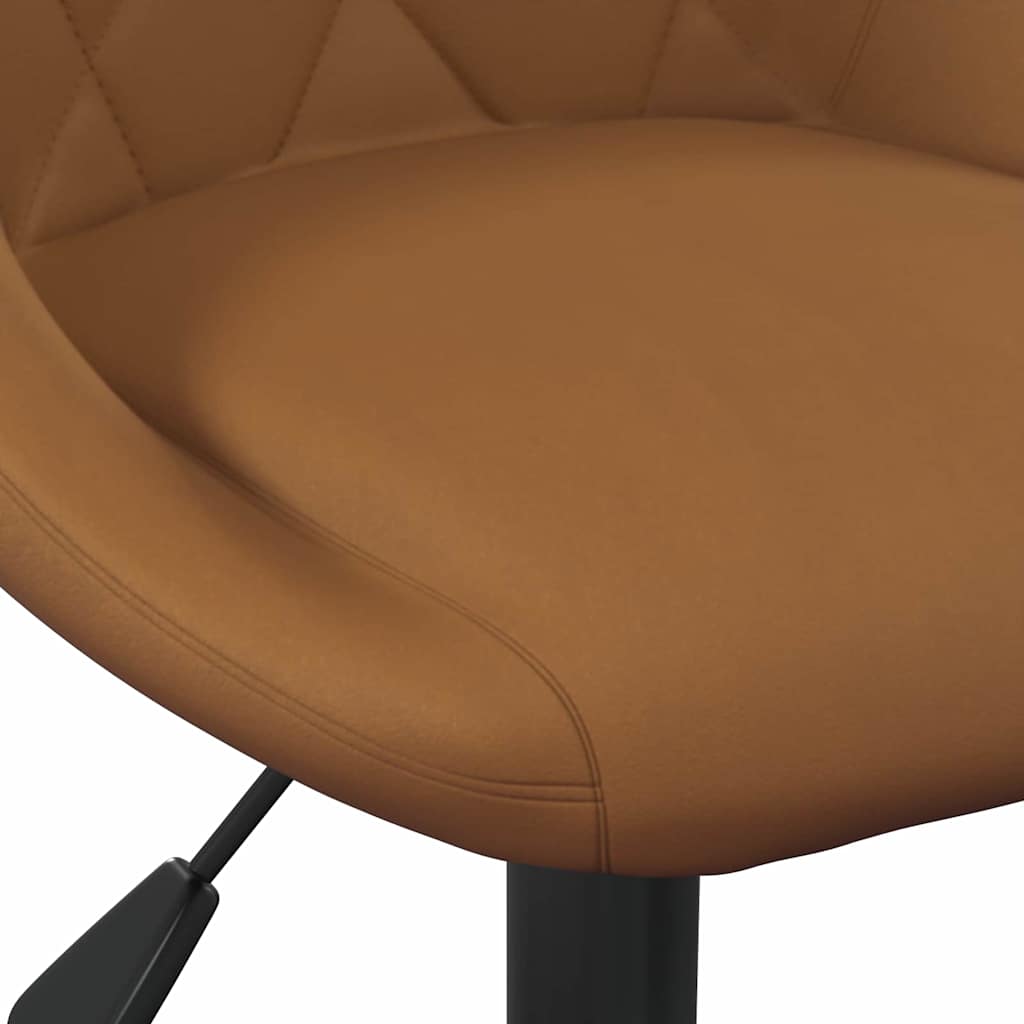 Swivel Spisestoler 2 pcs Brun 46 x 44 x 77.5 cm Kunstlær