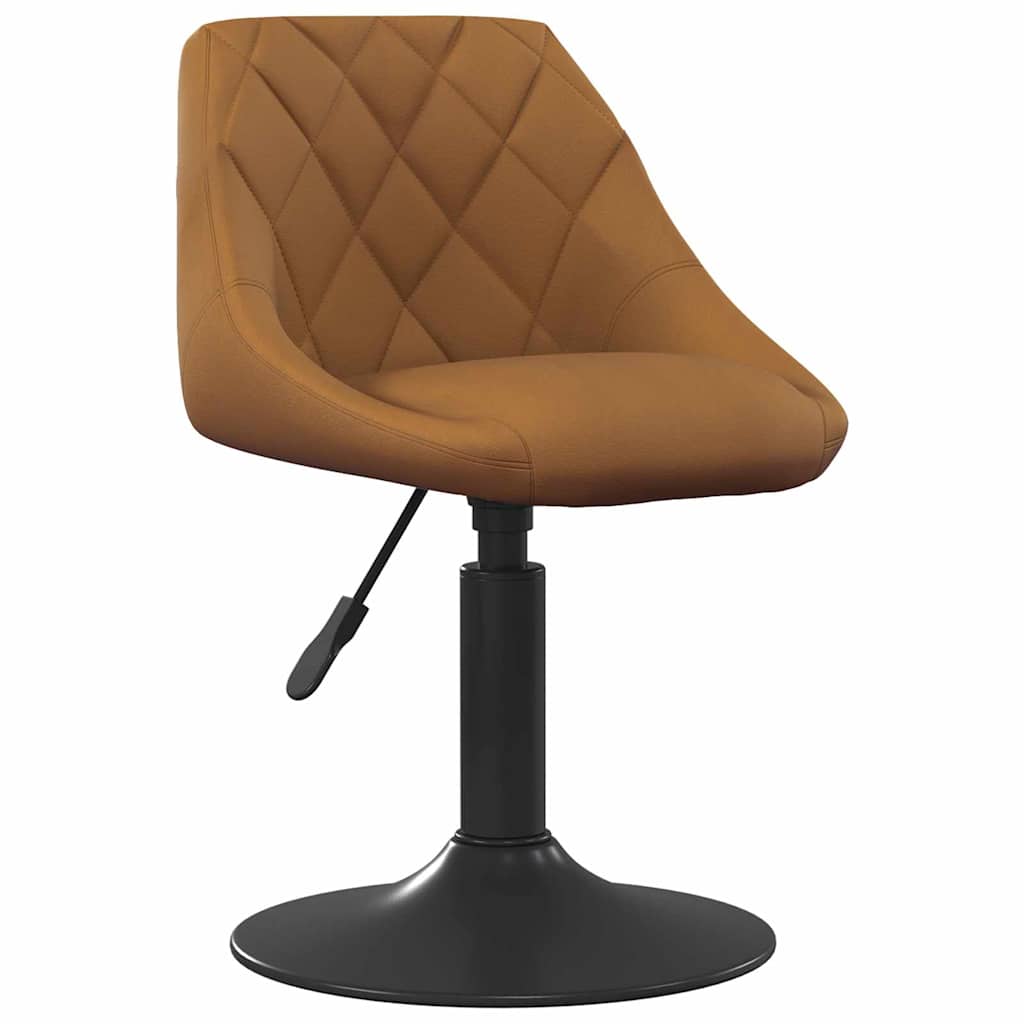 Swivel Spisestoler 2 pcs Brun 46 x 44 x 77.5 cm Kunstlær