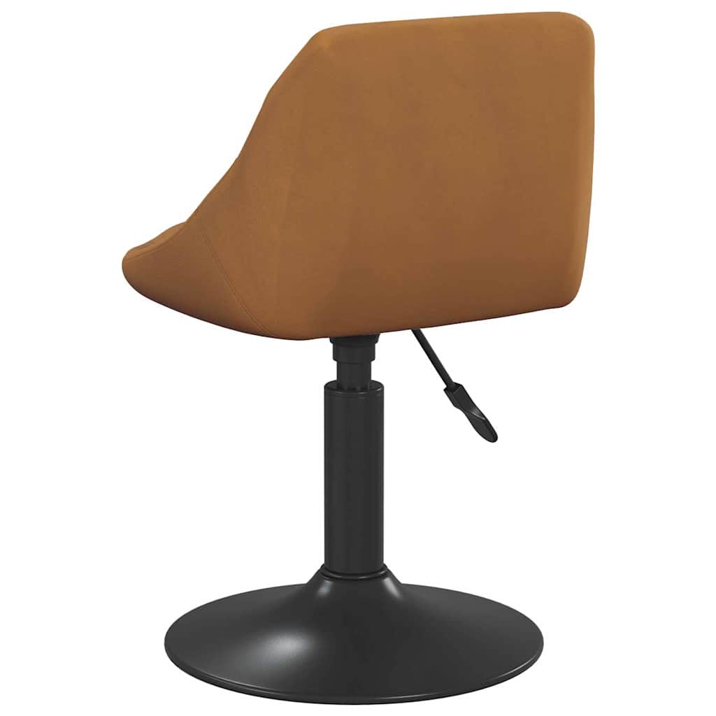Swivel Spisestoler 2 pcs Brun 46 x 44 x 77.5 cm Kunstlær